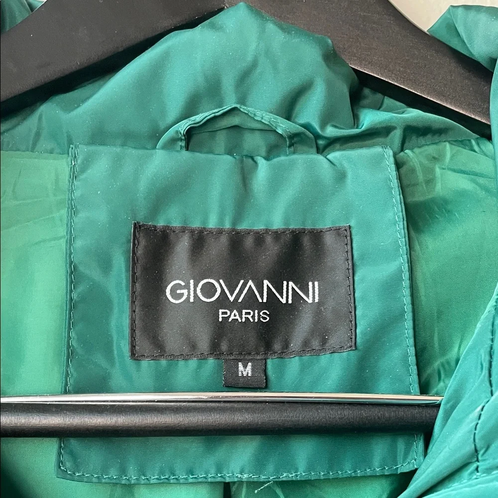 Green Puffer Jacket Giovanni Paris Size M - Picture 3 of 8